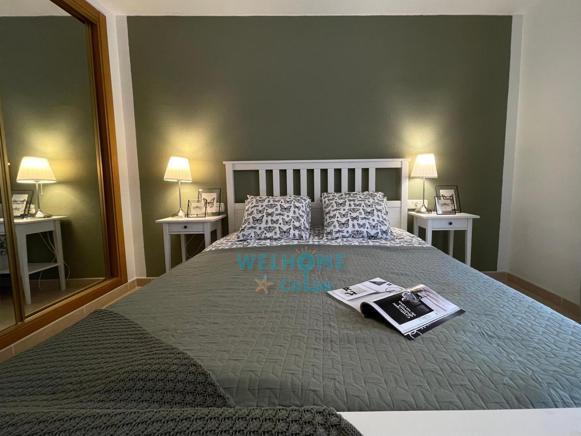 Manzana Bonito Y Comodo Apartamento Con Piscina 칼페 외부 사진