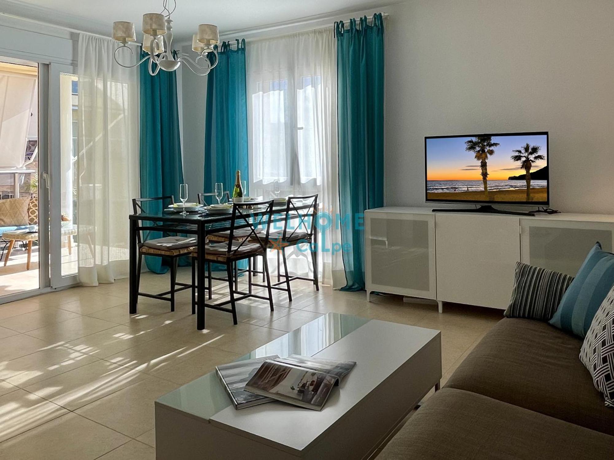 Manzana Bonito Y Comodo Apartamento Con Piscina 칼페 외부 사진
