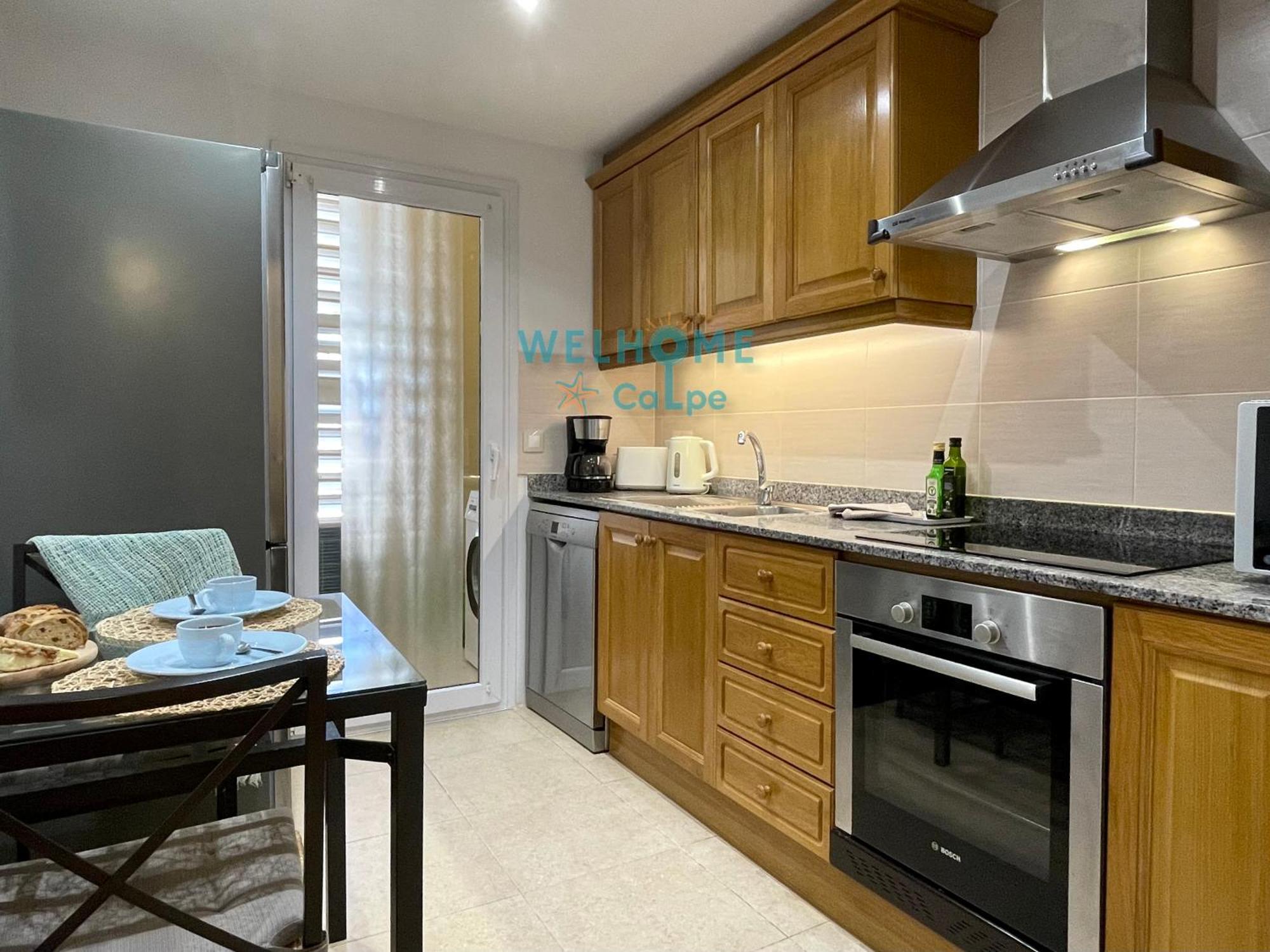 Manzana Bonito Y Comodo Apartamento Con Piscina 칼페 외부 사진